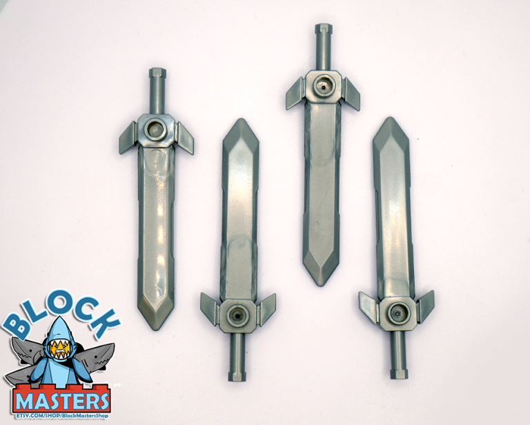 Set of 4 Large Swords for Lego / Minifigures BlockMasters Shop