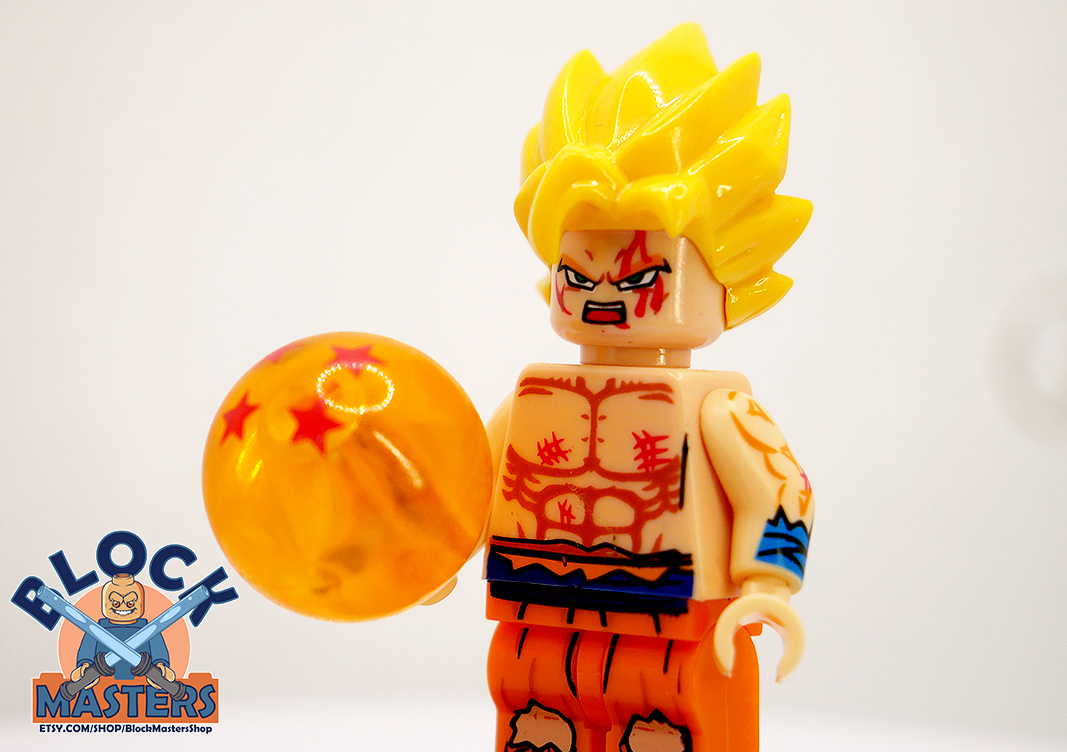 Dragon Ball Z Saiyan Goku Lego Minifigure - BlockMasters Shop