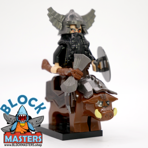 Fantasy LEGO Dwarf Boar Rider Minifigure