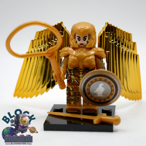 Deluxe Wonder Woman Golden Minifigure with Angel Wings and Accessories